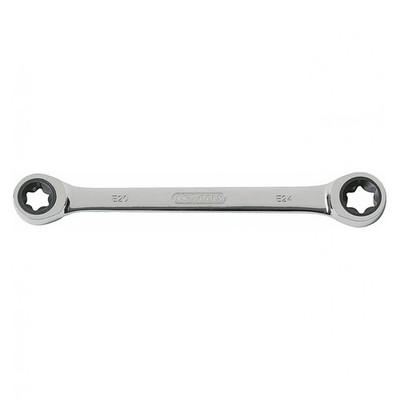 KS Tools GEARplus Torx-E-Doppel-Ratschenringschlüssel, E10xE12