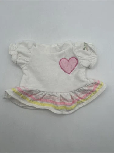 1980s Vintage Cabbage Patch Kids White Sweater Dress with Pink Heart