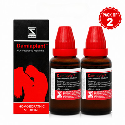 2 X Willmar Schwabe India Damiaplant Drops (30ml) + Long Expiry