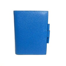 Hermes Agenda PM Hand Cover Blue Veau Epsom Leather 3.9in Mini