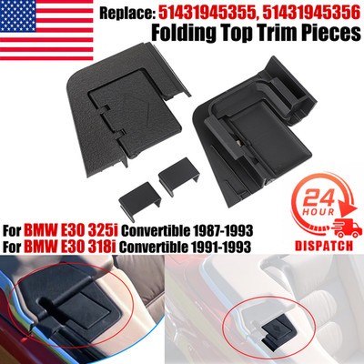 Left+Right For BMW E30 325i 318i Folding Top Trim Pieces Direct Replacement US