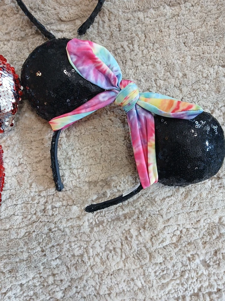 Lote de 9 diademas de nueve orejas de Minnie-Mickey Mouse ideal para disfraces de fiesta de Disney Foto 2 de 4