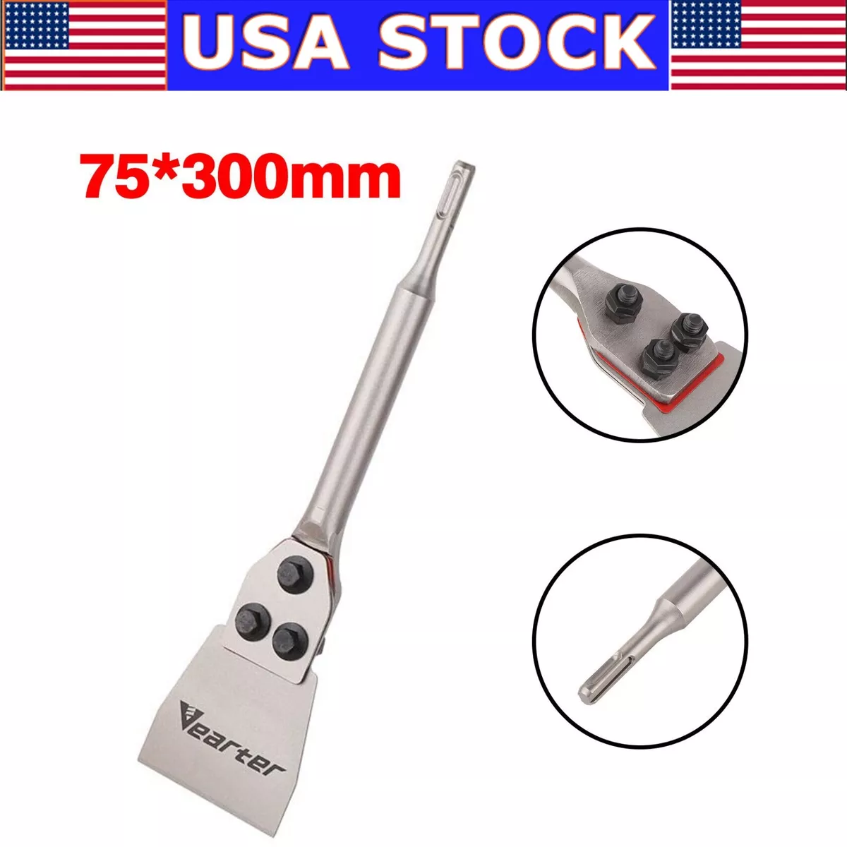 SDS Plus Chisel 3 X 12 Floor Scraper Wide Tile Removal Steel