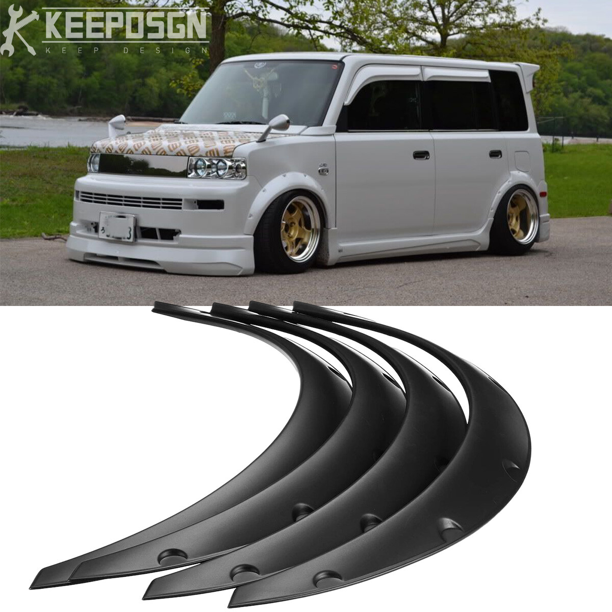 2004-2015 Scion xB Fender Flares Extra Wide Body Kit Wheel Arches