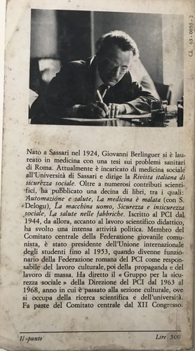 Berlinguer, Psichiatria e potere. Editori Riuniti 1969 - Foto 2 di 2