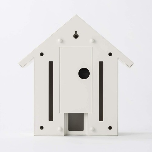 MUJI 15832606 Mechanical Cuckoo Wall or Put Clock White with Light Sensor Large - Picture 2 of 7
