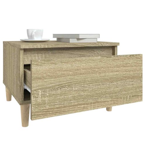 Side Table Sonoma Oak 50x46x35 cm Engineered Wood vidaXL - Picture 5 of 10