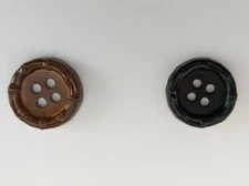  Round 4 hole Button - 28 mm 1 inch DILL BUTTONS (pick color)    