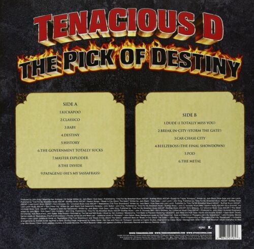 Tenacious D The Pick Of Destiny Soundtrack LP Vinyl Album NEW Jack Black Record - Picture 2 of 2