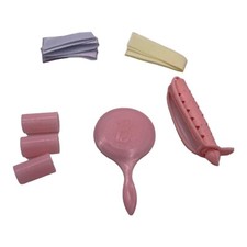 Vintage 1960s Barbie Boudoir PINK Rollers Mir...