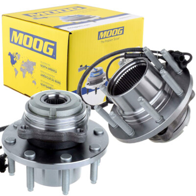 4WD MOOG Front Wheel Bearing Hub Set for Excursion F-250 F350 SD Fine Thread SRW