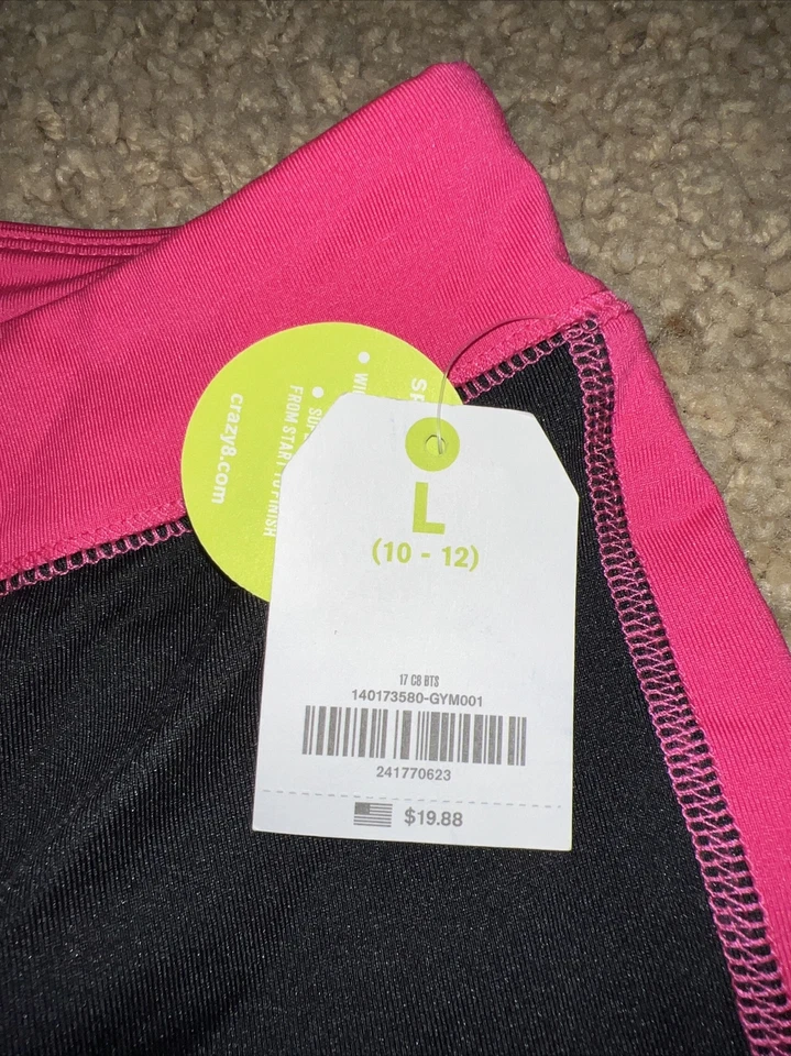 Leggings Crazy 8 Negros, Rosa - C8 Active, Talla Grande (10-12) Nuevos Con Etiquetas Foto 2 de 4