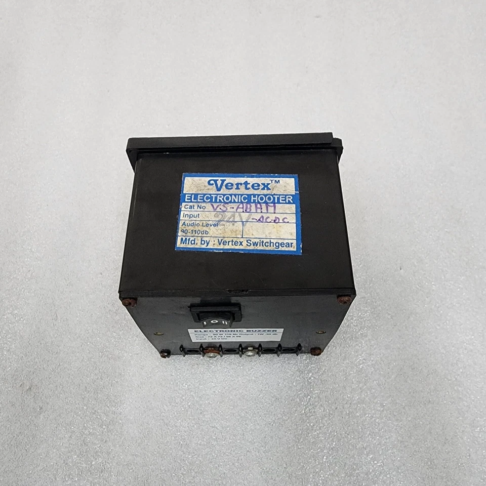 VERTEX ELECTRONIC BUZZER 90W 110MR ELECTRONIC HOOTER 1W-90DB 24VDC - Image 3 of 4