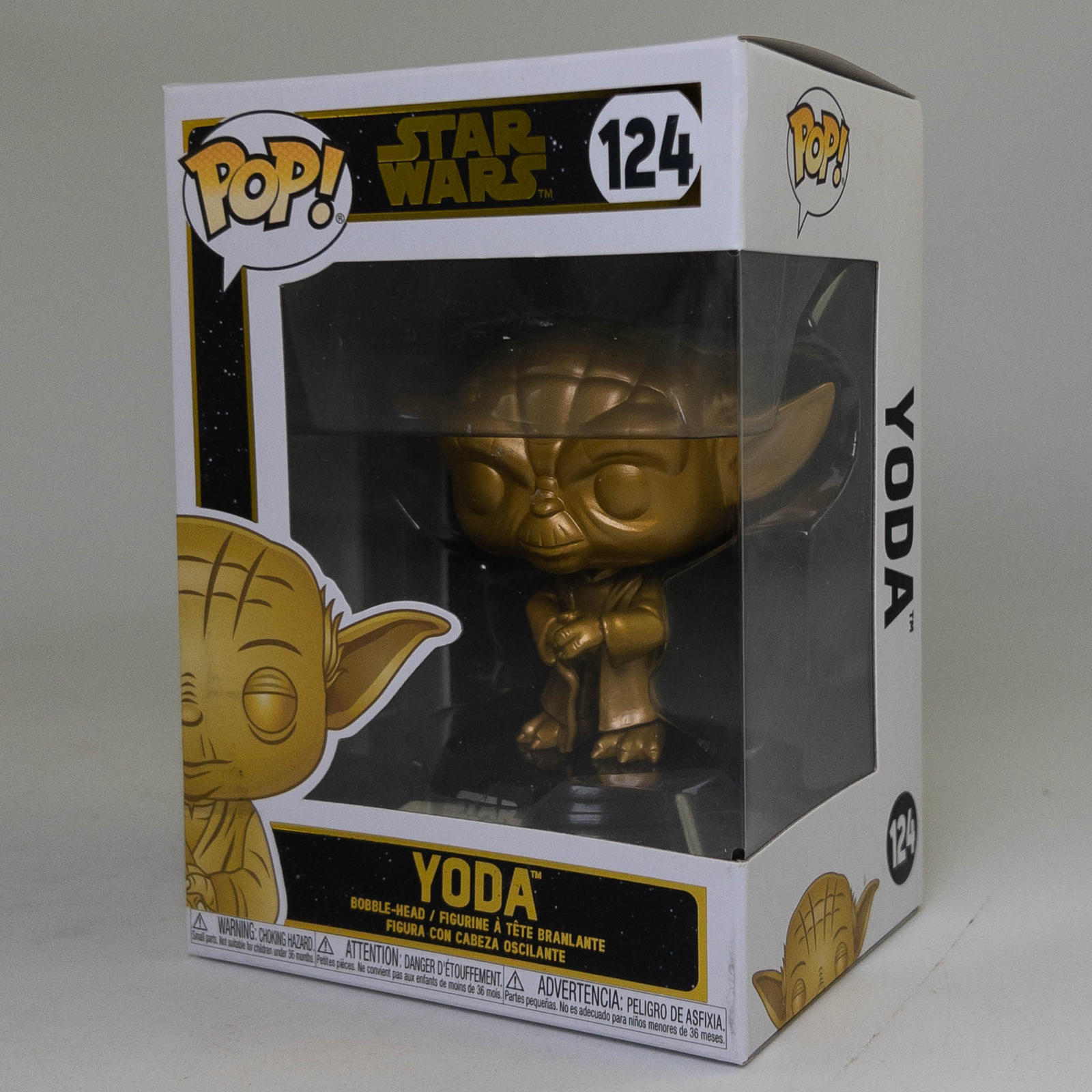 Funko Pop! Star Wars Vinyl Bobble Figure - Yoda (Gold) #124 *Non-Mint Box*