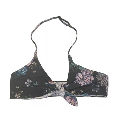 YOUNG VERSACE Girls Floral Print Tie Halter Bikini Swimsuit Purple S (MSRP $350) - Picture 4 of 6