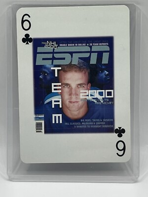 RARE 1999 ESPN the Magazine Peyton Manning  6 of clubs Employee Playing Card