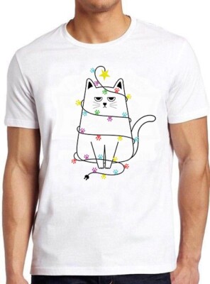T-Shirt Grumpy Christmas Cat Weird Vintage Kult Geschenk M864
