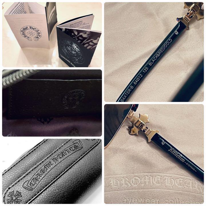 CHROME HEARTS BAXTER-B sunglasses GOLD high brand valuables