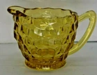 Amber Cube Cubist depression glass Creamer