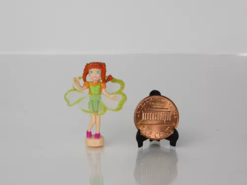 Vintage Polly Pocket Fruit Surprise Apple Doll, # 63, 2000 Miniature Toy, Origin