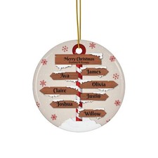 Personalized Ceramic Ornament, Family Christmas Ornament, Customize it Ornament