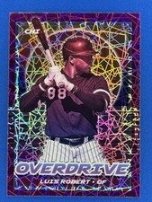 2021 Chronicles Overdrive #15 Luis Robert Purple Velocity Prizm White Sox