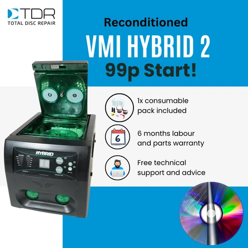 99p Start! Recon TDR VMI Hybrid 2 Disc Repair Machine - Fix CDs, DVDs, Xbox, PS3