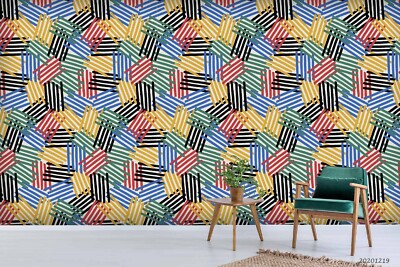 3D Geometry Watercolor Pattern Wallpaper Wall Murals Removable Wallpaper 4