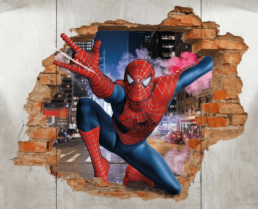 スパイダーマンタイプ 3Dアートポスター テクニックブロック スパイダーマンタイプ 3Dアートポスター テクニックブロック