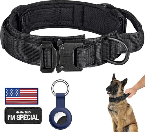 Collar Táctico para Perro, Ajustable Entrenamiento Militar Nylon Collar para Perro con Control - Imagen 12 de 17