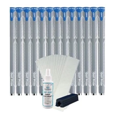 Set of 13 Golf Pride CPX Golf Grips Blue Grey with Grip Kit Standard