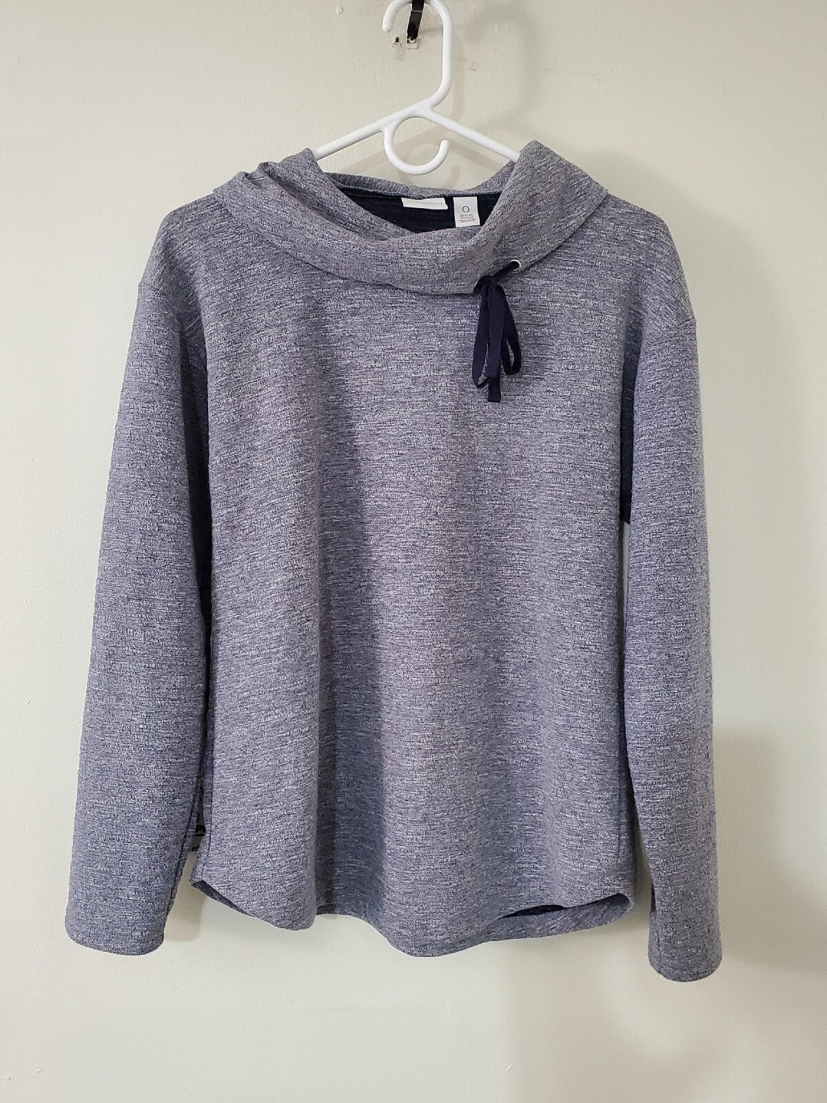 Weekends by Chicos Sweater Womens Size 0 Grey Cowl Neck Style Excellent Shape