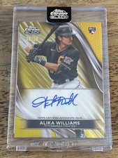 Alika Williams 2024 Topps Chrome Black GOLD REFRACTOR RC AUTO /50 #CBA-AWI