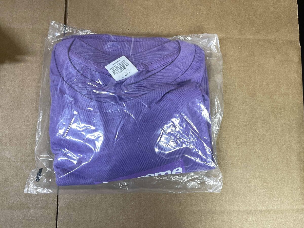 Supreme Box Logo L/S Tee Black Purple Navy F/W 20 | eBay