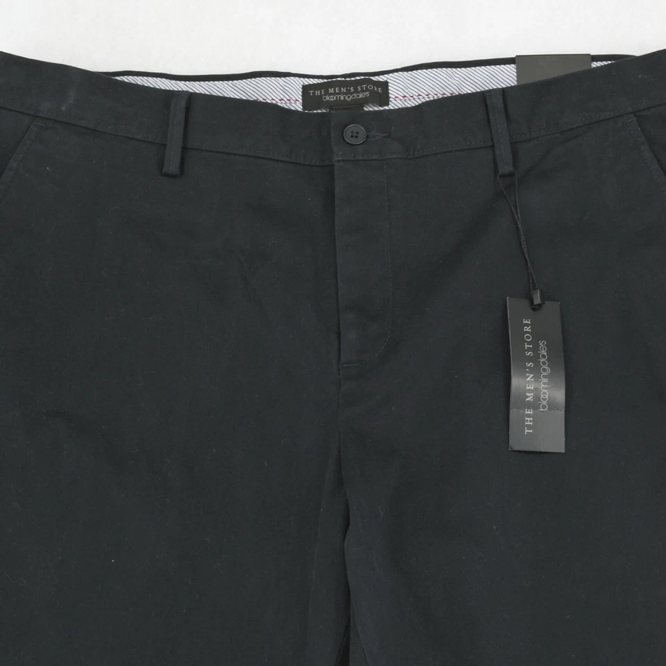 Mens Chino Shorts Twill Regular Fit Cotton Blend Shorts Navy W36 - Imagem 2 de 4