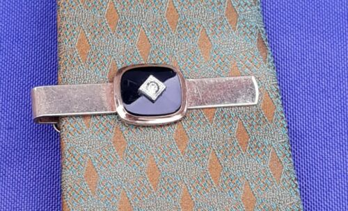 Vintage Vanguard 1/20 12 Kt GF Gold Collector Tie Clip with Diamond - Picture 2 of 12