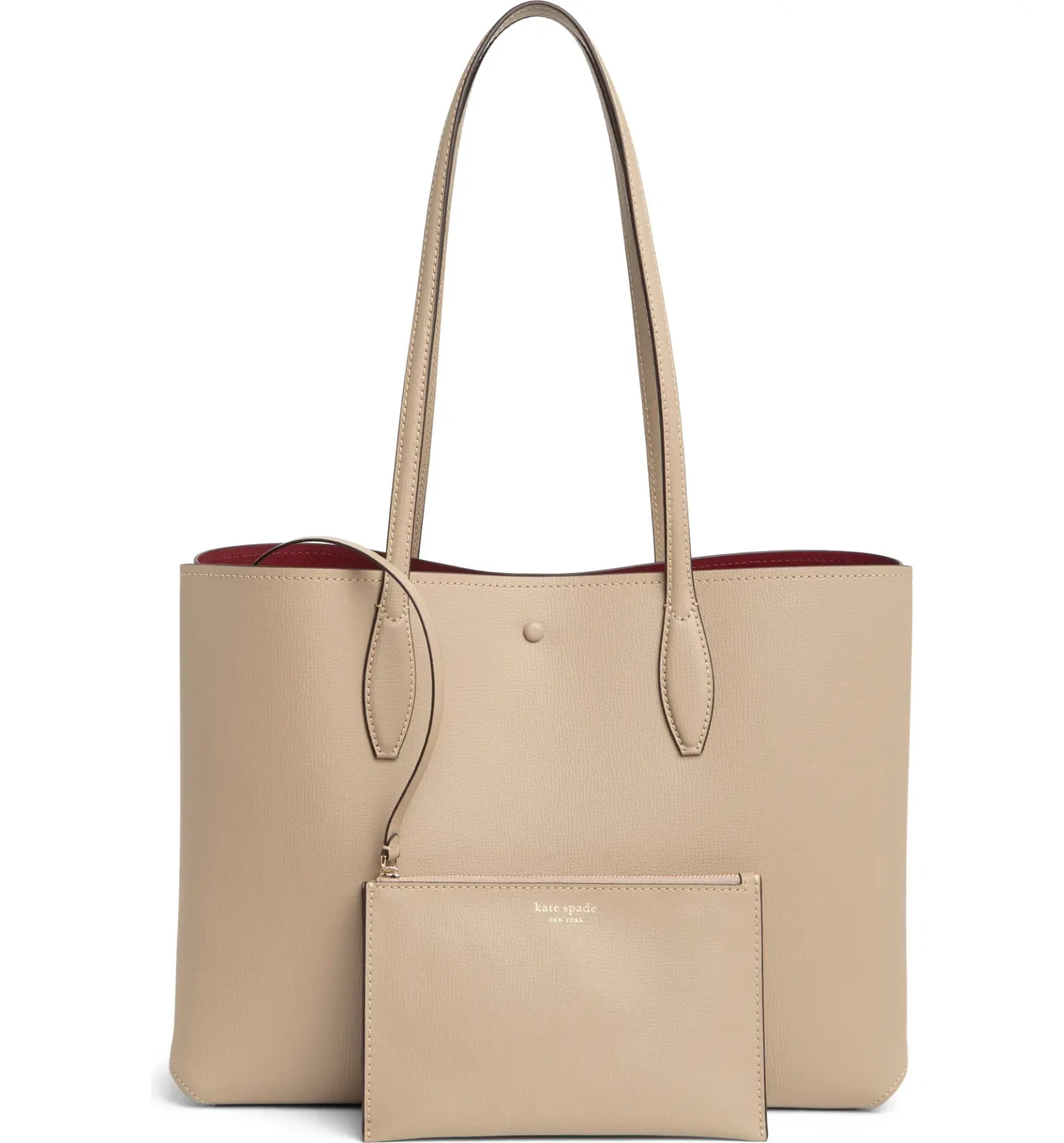 Nuova borsa grande Kate Spade tutto il giorno in pelle talpa senza tempo