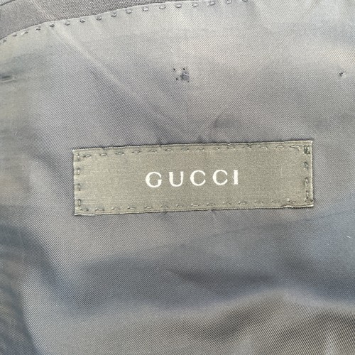 GUCCI BLACK WOOL CASUAL 2 BUTTON FRONT JACKET Sz 56R MADE IN SWITZERLAND - Picture 8 of 10