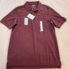 NWT Mens Croft Barrow Polo Shirt SMALL Red Pique Polo Collar S/S Easy Care