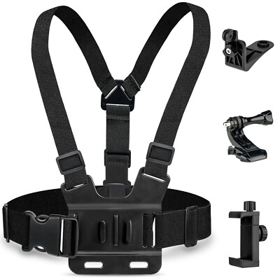 POV Chest Mount Harness Strap Phone Holder Clip for iPhone Samsung Gopro 11 10 9