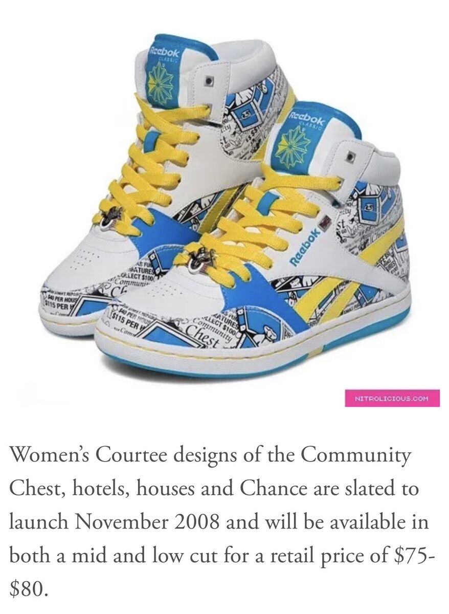 HTF 2008 Reebok Classics Reverse Jam Monopoly Community HTF 2008 Reebok Classics Reverse Jam Monopoly Community