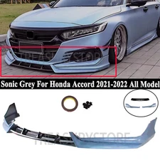For Honda Accord 21-22 Yofer Style Sonic Grey Front Bumper Lip Splitter Spoiler