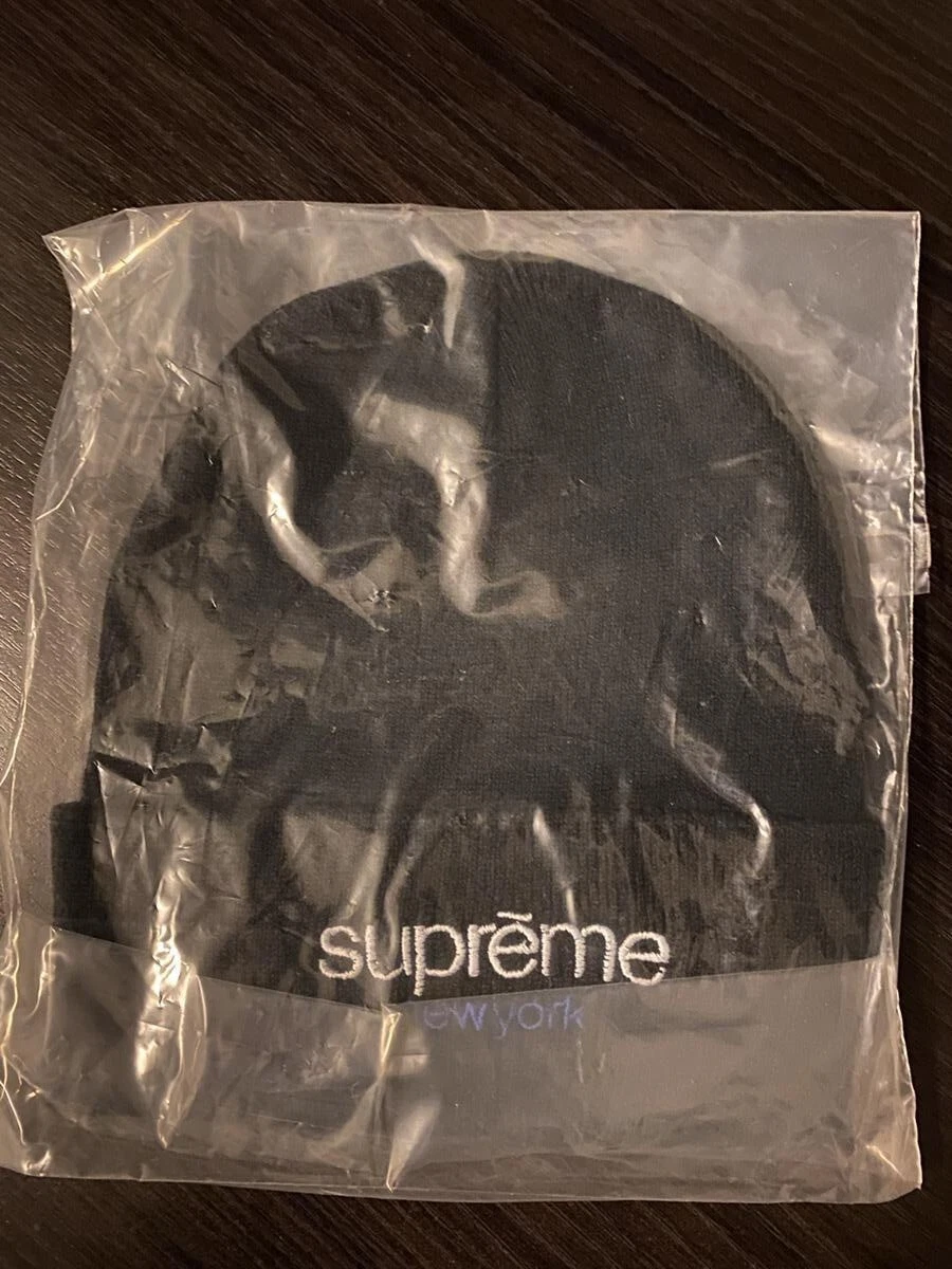 Supreme Classic Logo Beanie FW14 Black eBay