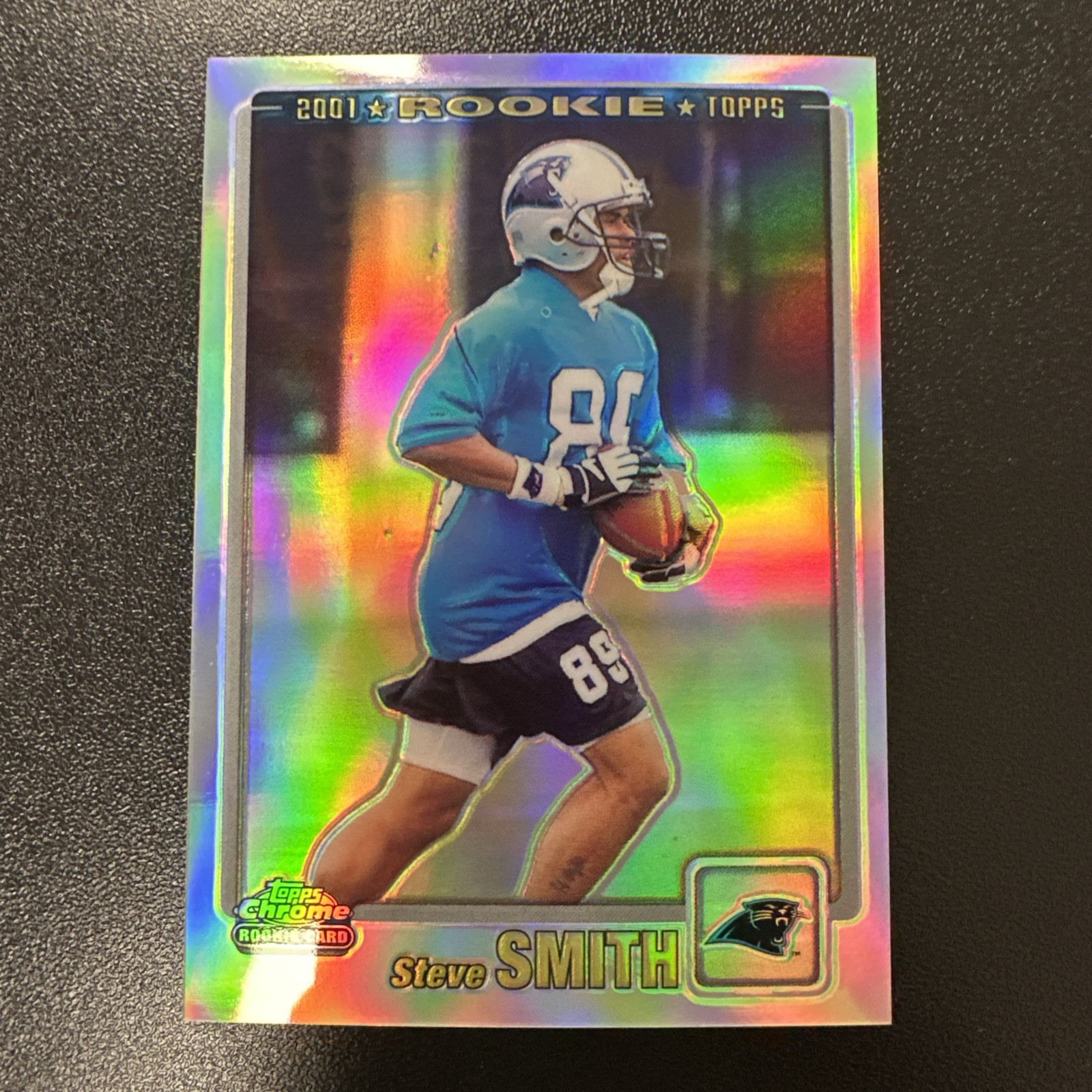 2001 Topps Chrome STEVE SMITH Panthers RC Refractor #/999 JY