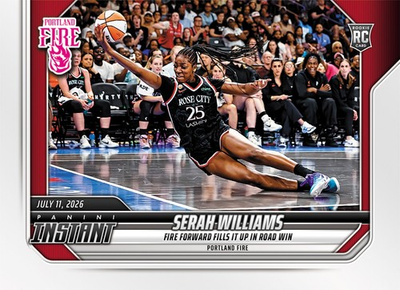#ad 2026 Panini Instant WNBA #236 Serah Williams Portland Fire RC PRESALE $7.49
