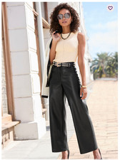 Lascana faux leather wide leg pants