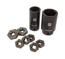 Wheel Stud Repair Kit - 9-Piece, Split Die, Rethreading, w/ Sockets