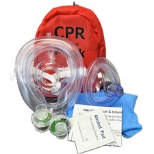 Pack of 10 Adult  Infant CPR Combo Kit with 2 Valves