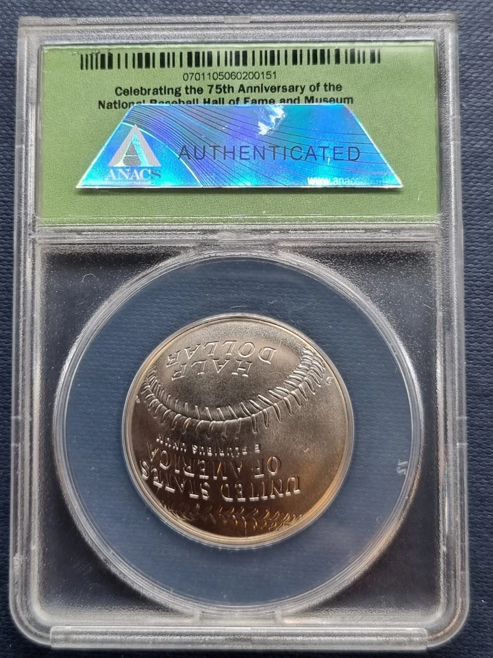2014 D Baseball HOF Half Dollar Commemorative ANACS MS69 First Day  #92436 - Image 2 of 2