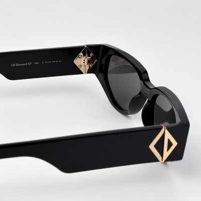 Dior Women Sunglasses Black Grey Cat Eye CD DIAMOND S7I 10A0